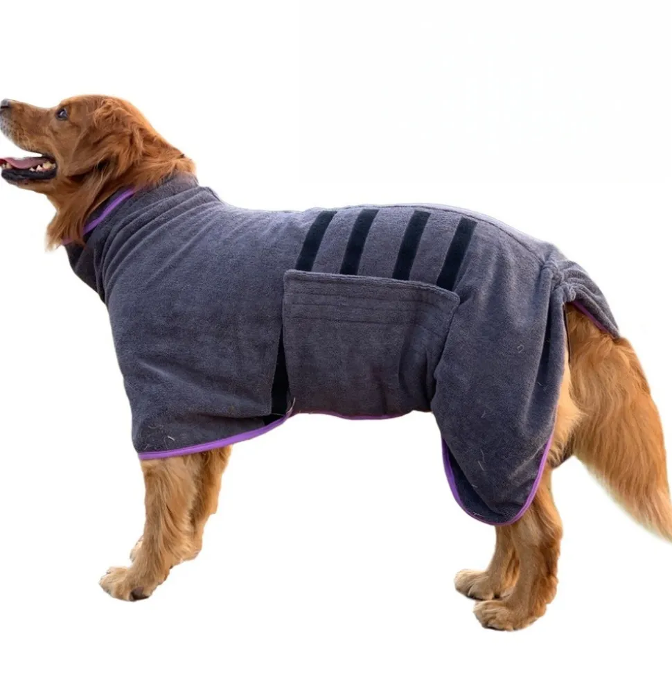 DOWNYPAWS - Peignoir pour chienabsorption d'eau