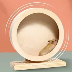 DOWNYPAWS - Roue d'exercice - silencieuse en bois