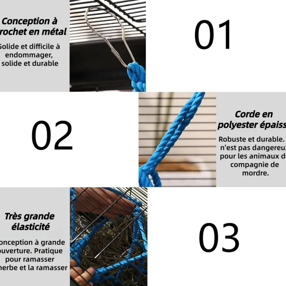 DOWNYPAWS - Sac à foin - suspendu pour lapin chinchilla cochons d’inde
