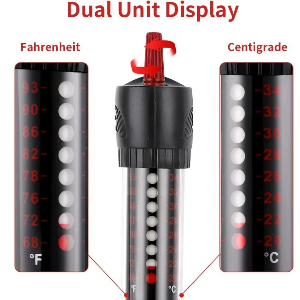 DOWNYPAWS - Tige chauffante automatique à température constante, 25 w pour aquarium