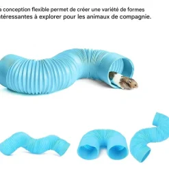 DOWNYPAWS - Tunnel de jouet pour hamster - extensible, en plastique