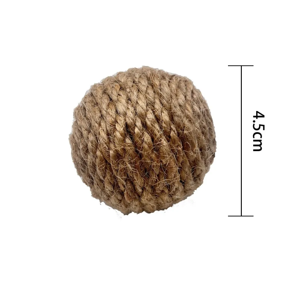 DTOPBUYAGE - Dtopbuyage balles en corde de chanvre pour chat (4 pièces)