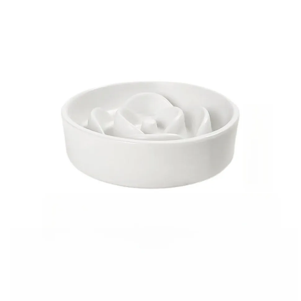 DTOPBUYAGE - Dtopbuyage ecuelle anti glouton plastique blanc 15.5*15.5*4cm