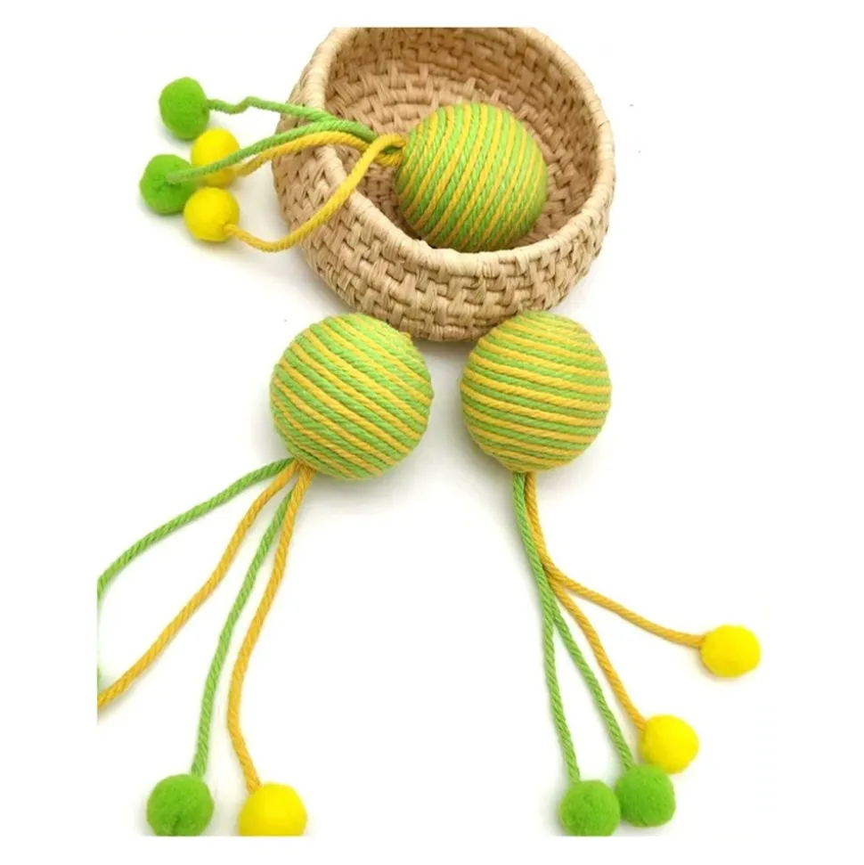 DTOPBUYAGE - Dtopbuyage jouets pour chats : boules de coton avec sonnette