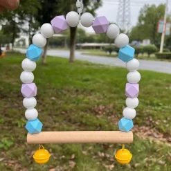 DTOPBUYAGE - Jouet balançoire perroquet clochette exercice durabl