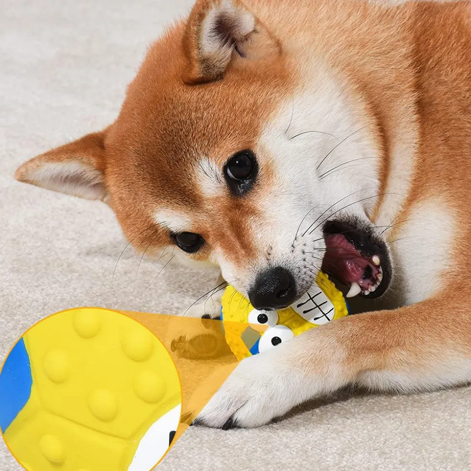 DTOPBUYAGE - Jouets de dentition pour chien - jouets à balles - 4 pièces