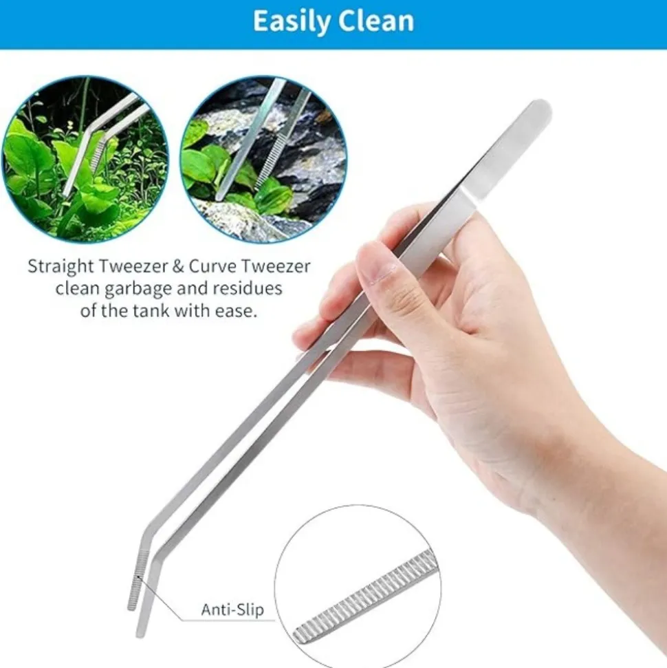 DTOPBUYAGE - Outil 5 pièces acier inoxydable pour aquarium