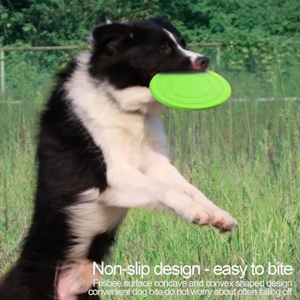 DTOPBUYAGE - 3 pack frisbees en caoutchouc naturel pour chien