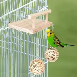 DTOPBUYAGE - Perchoir en bois pour oiseaux