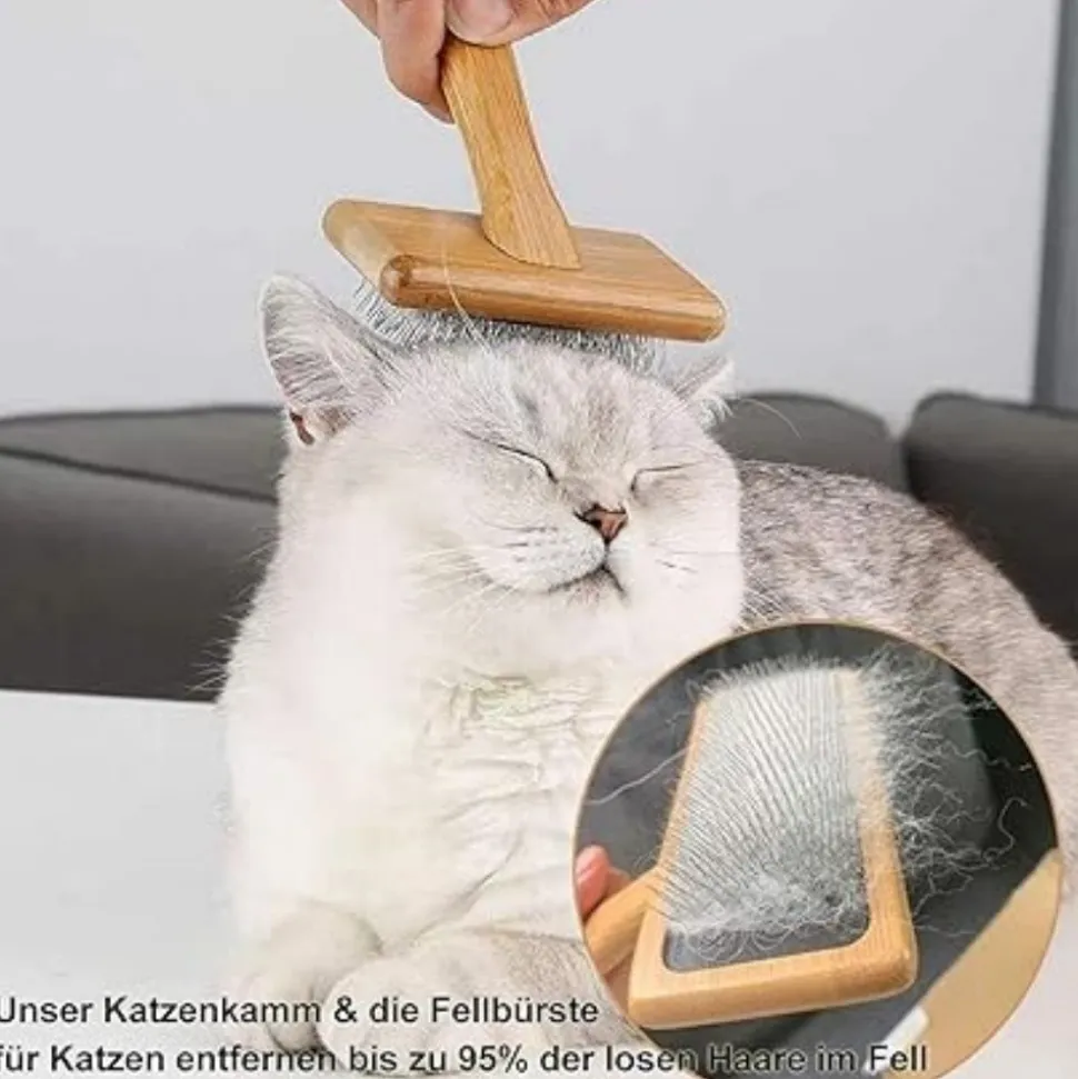 DTOPBUYAGE - Pet brosse chiens et chats autonettoyante peigne