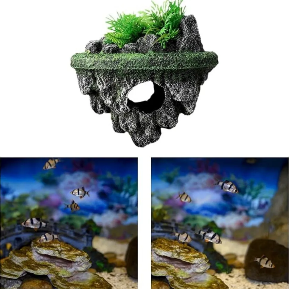 DTOPBUYAGE - Roche flottante décor aquarium