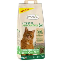 ESSENTIEL - Litière chat - essentiel miscanthus bio 10 kg