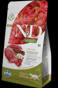 FARMINA - Croquettes n&d quinoa urinary canard & canneberge chat 1,5 kg