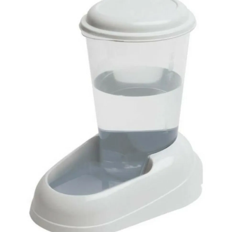 FERPLAST - Distributeur d'eau nadir 3l en plastique - 29,2x20,2x28,8cm - blanc - chien et chat