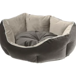 Ferplast divan pour chats et chiens queen 60 con coussin, couchage rembourré pour animaux, double-face, velours doux, lavable,