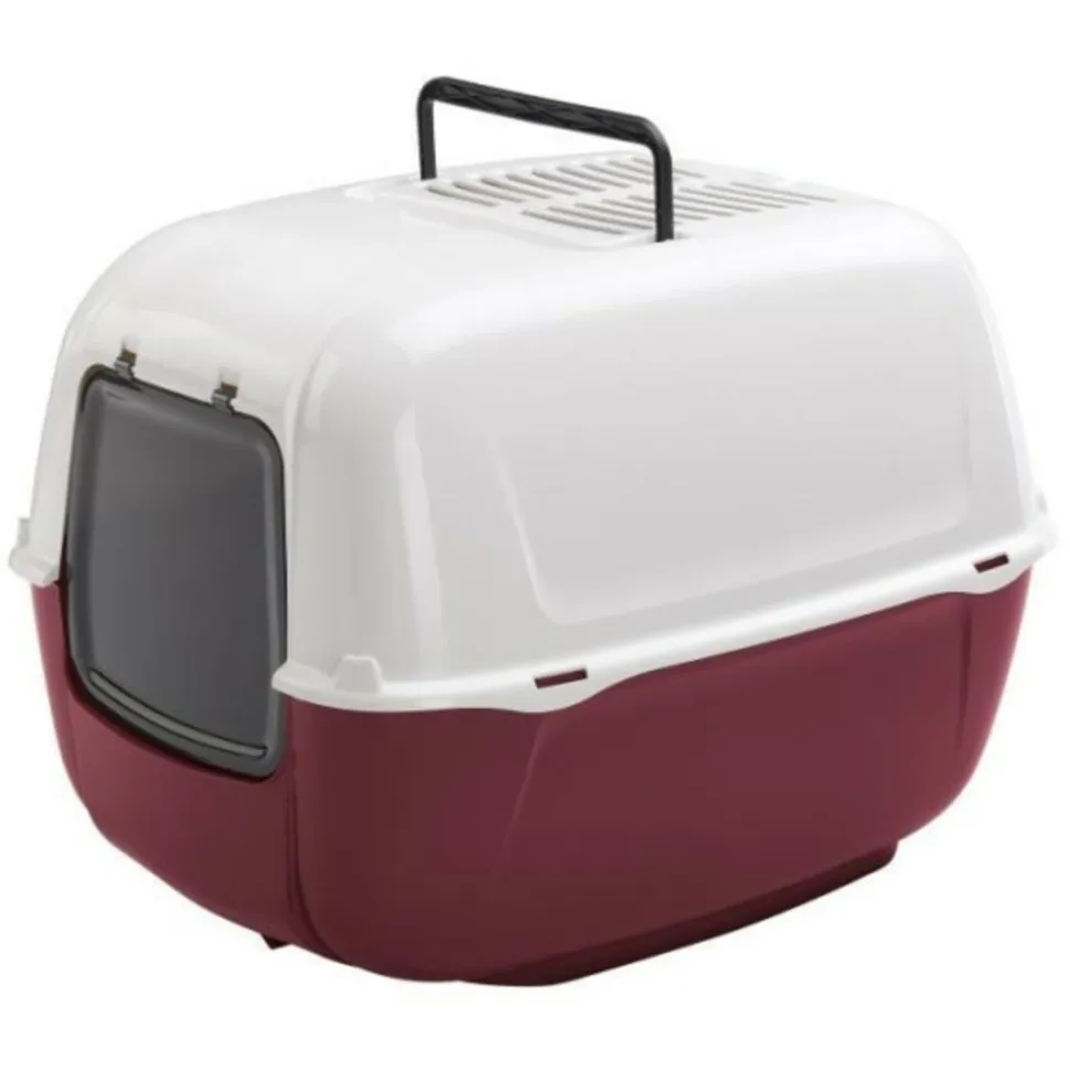 FERPLAST - Maison de toilette - bac a litiere pour chat prima - plastique - filtre a charbon a actif anti odeur -