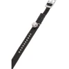 FLAMINGO - Collier 30 cm x 11 mm noir avec strass et clochette pour chat