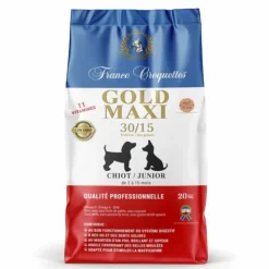 FRANCE CROQUETTES - France croquette pour chiot gold maxi chiot junior 30/15 low grain – 20kg – moyenne à grande race - chiot 3 à 15 mois