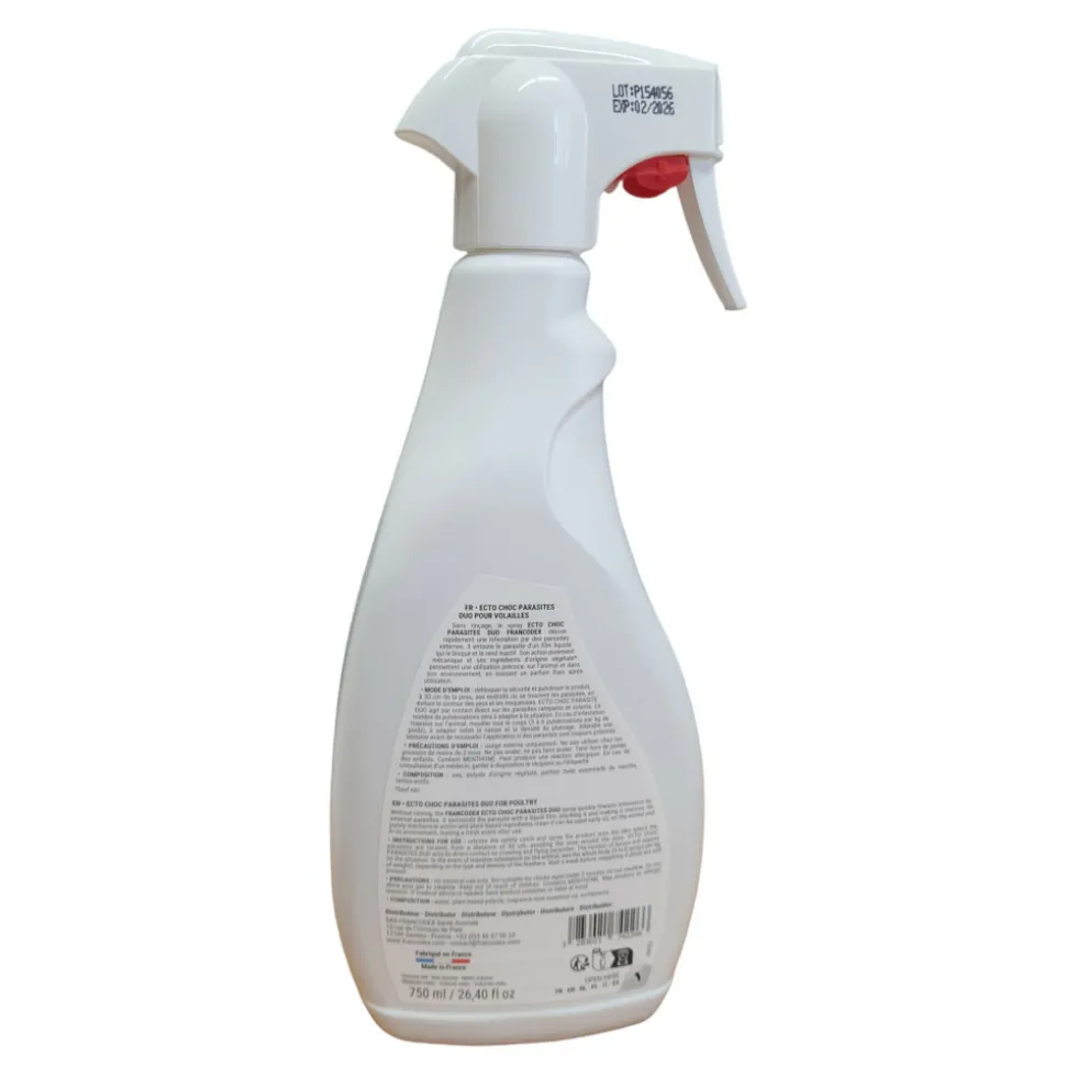 FRANCODEX - Ecto choc antiparasitaires duo 750 ml pour volailles et poulaillers