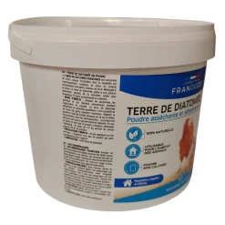 FRANCODEX - Terre de diatomée 2,5kg pour poulaillers, clapiers et litières