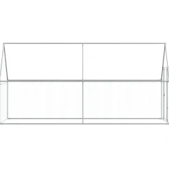 HELLOSHOP26 - Cage pour poules argenté 400 x 100 x 190 cm acier galvanisé argent