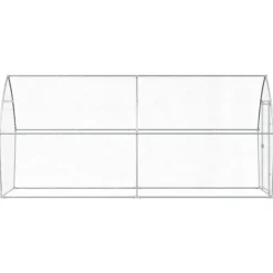 HELLOSHOP26 - Cage pour poules argenté 400 x 105 x 182 cm acier galvanisé argent