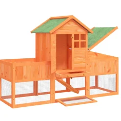 HELLOSHOP26 - Clapier 170 x 63 x 113 cm bois de pin massif marron