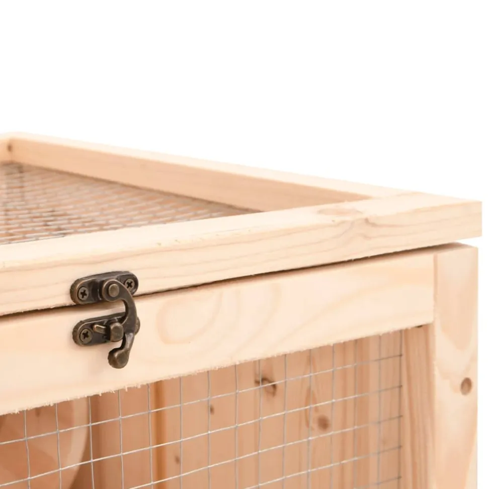 HELLOSHOP26 - Cage à hamster 81 x 40 x 60 cm bois massif de sapin marron