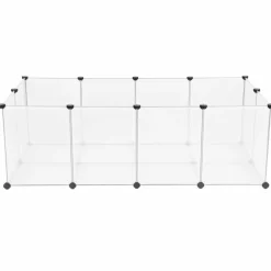 HELLOSHOP26 - Enclos petits animaux fond cage modulable cochon d'inde hamster lapin rongeur petits animaux domestiques 143 x 73 x 46 cm pan
