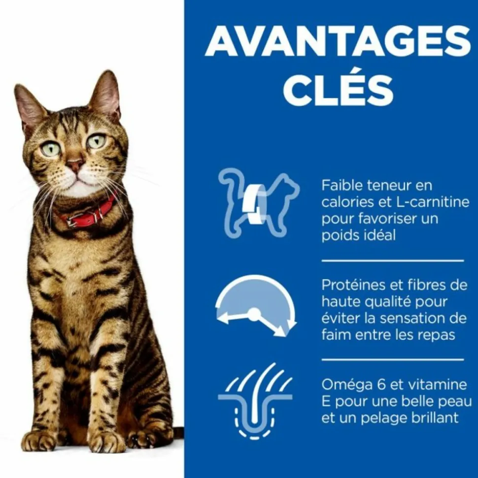 HILL'S - Croquettes chat science plan adult light poulet - hill's 10 kg