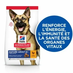 HILL'S - Croquettes chien science plan adult mature 6+ grande race poulet - hill's 14 kg