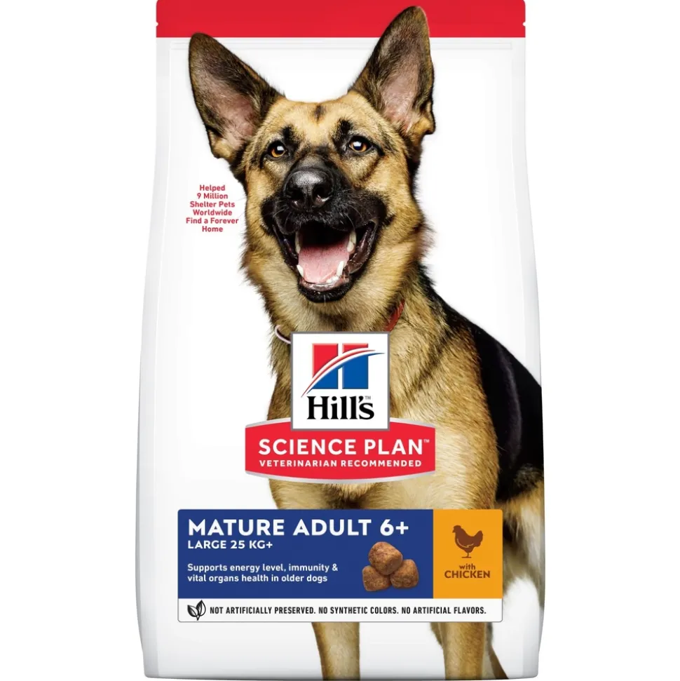 HILL'S - Croquettes chien sénior de grande taille au poulet - 18 kg