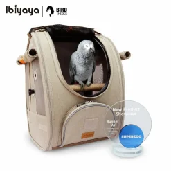 HOUSE OF PETS DELIGHT - Trackpack pour oiseaux, sac à dos avec perchoir, approuvé par les compagnies aériennes