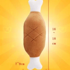 Jouet en peluche pour chien avec des motifs de fruits et d'animaux de dessin animé