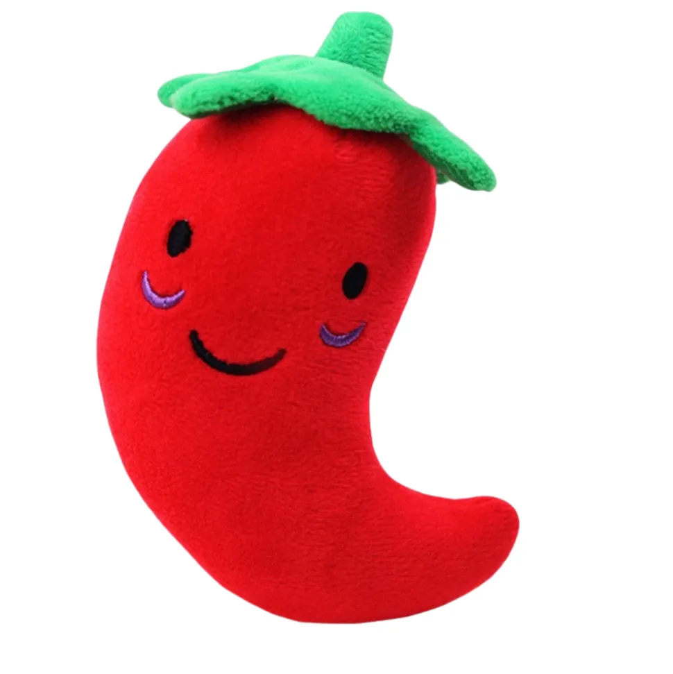 Jouet en peluche pour chien avec des motifs de fruits et d'animaux de dessin animé