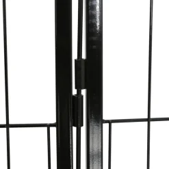 KERBL - Enclos d'extérieur avec porte pour animaux de compagnie noir