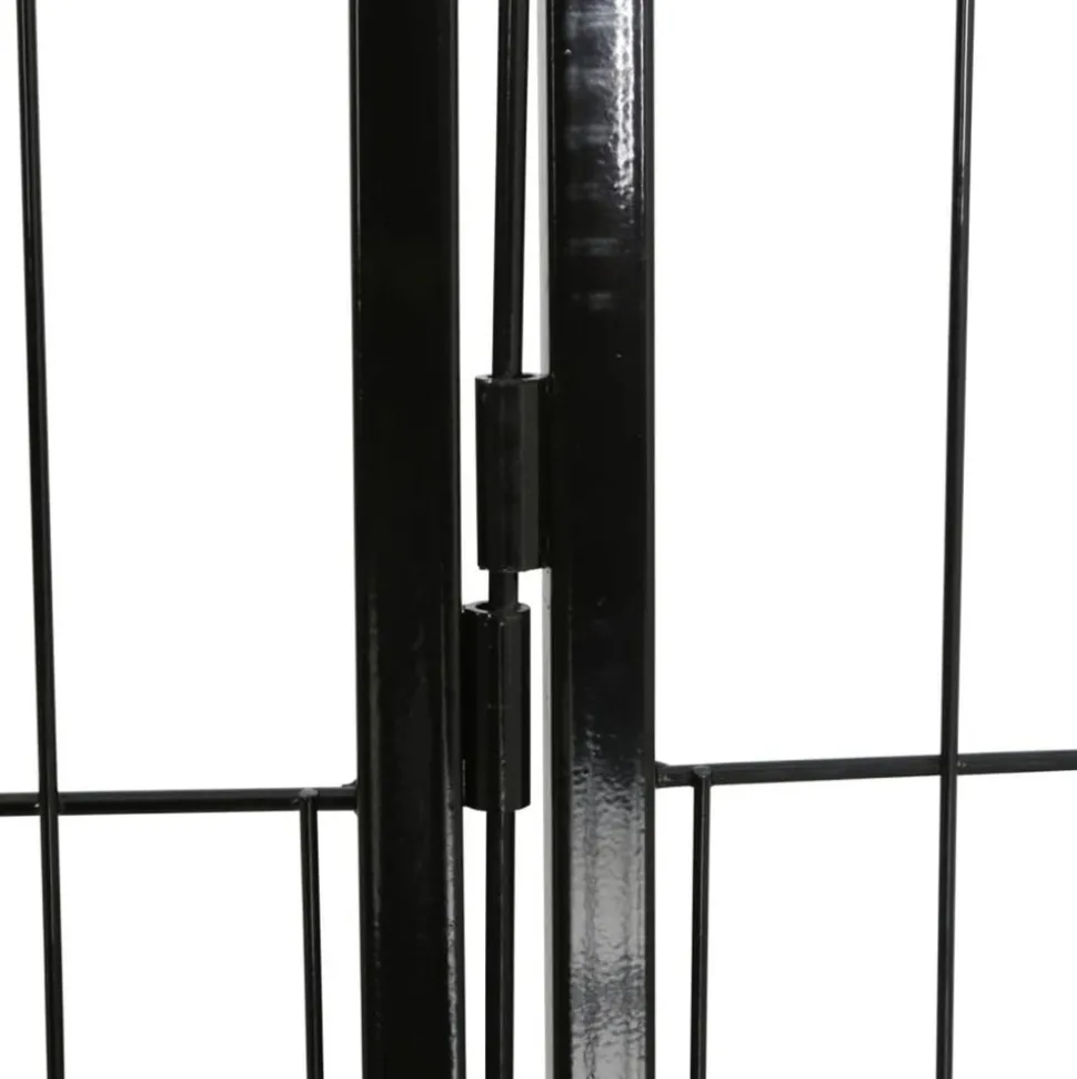 KERBL - Enclos d'extérieur avec porte pour animaux de compagnie noir