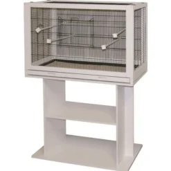 KERBL - Kerbl voliere en bois 100x50x60cm - blanc - meuble non fourni - pour oiseau