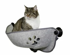 KERBL - Lit de bronzage de fenêtre pour chat filzino 70x26x26 cm gris