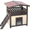 KERBL - Maison pour chat - kerbl - 4-seasons deluxe - 88 x 57 x 77 cm