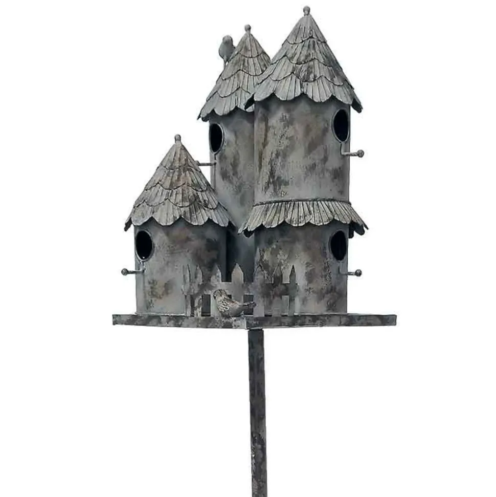 LA GRANDE PRAIRIE - Nichoir oiseaux fer tour 31x31x170cm