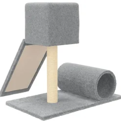 MAISON EXCLUSIVE - Arbre à chat avec griffoir en sisal gris clair 59 cm