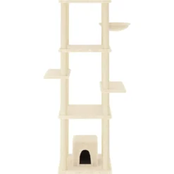 MAISON EXCLUSIVE - Arbre à chat avec griffoirs en sisal crème 154 cm