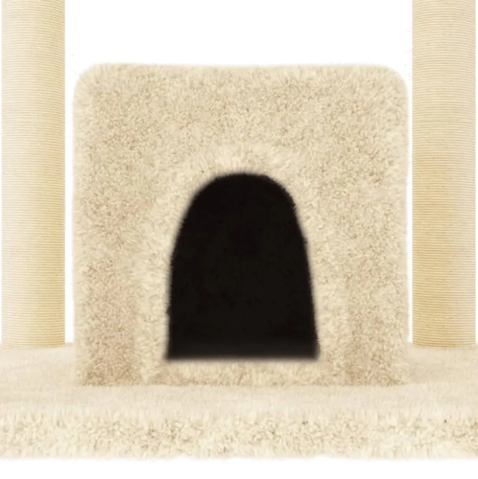 MAISON EXCLUSIVE - Arbre à chat avec griffoirs en sisal crème 154 cm