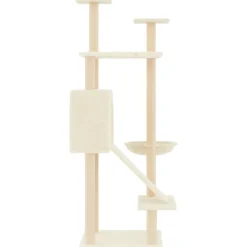 MAISON EXCLUSIVE - Arbre à chat avec griffoirs en sisal crème 153 cm