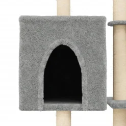 MAISON EXCLUSIVE - Arbre à chat avec griffoirs en sisal gris clair 145 cm