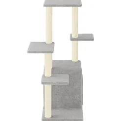 MAISON EXCLUSIVE - Arbre à chat avec griffoirs en sisal gris clair 97,5 cm