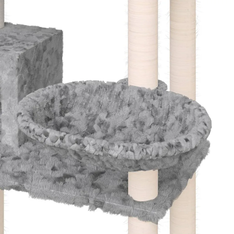 MAISON EXCLUSIVE - Arbre à chat avec griffoirs en sisal gris clair 131 cm
