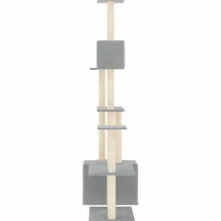 MAISON EXCLUSIVE - Arbre à chat avec griffoirs en sisal gris clair 180 cm