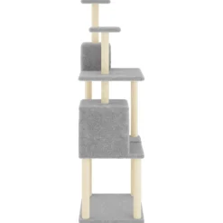 MAISON EXCLUSIVE - Arbre à chat avec griffoirs en sisal gris clair 167 cm